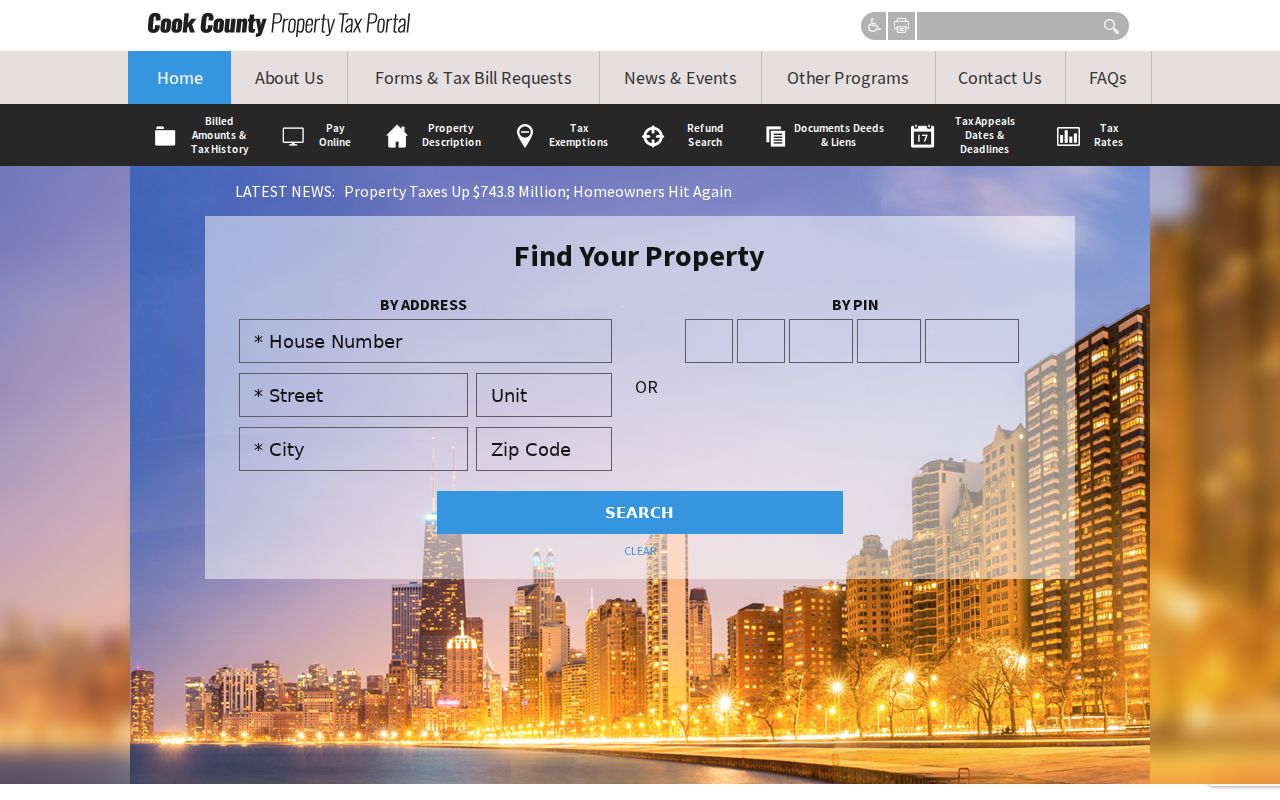 Morton Grove street directory property tax portal